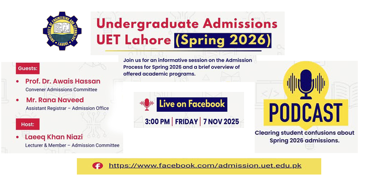UET Lahore Live Podcast - 7 Nov 2025