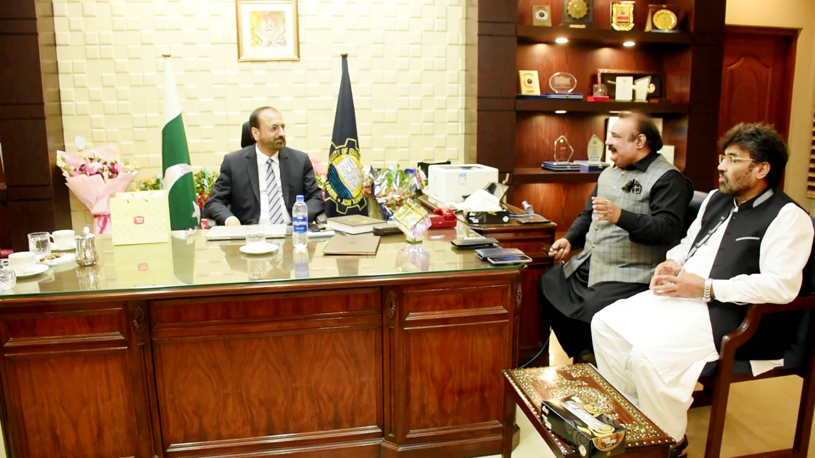 Prof. Naeem Masood and LCWU Dean Congratulate UET VC Dr. Shahid Munir