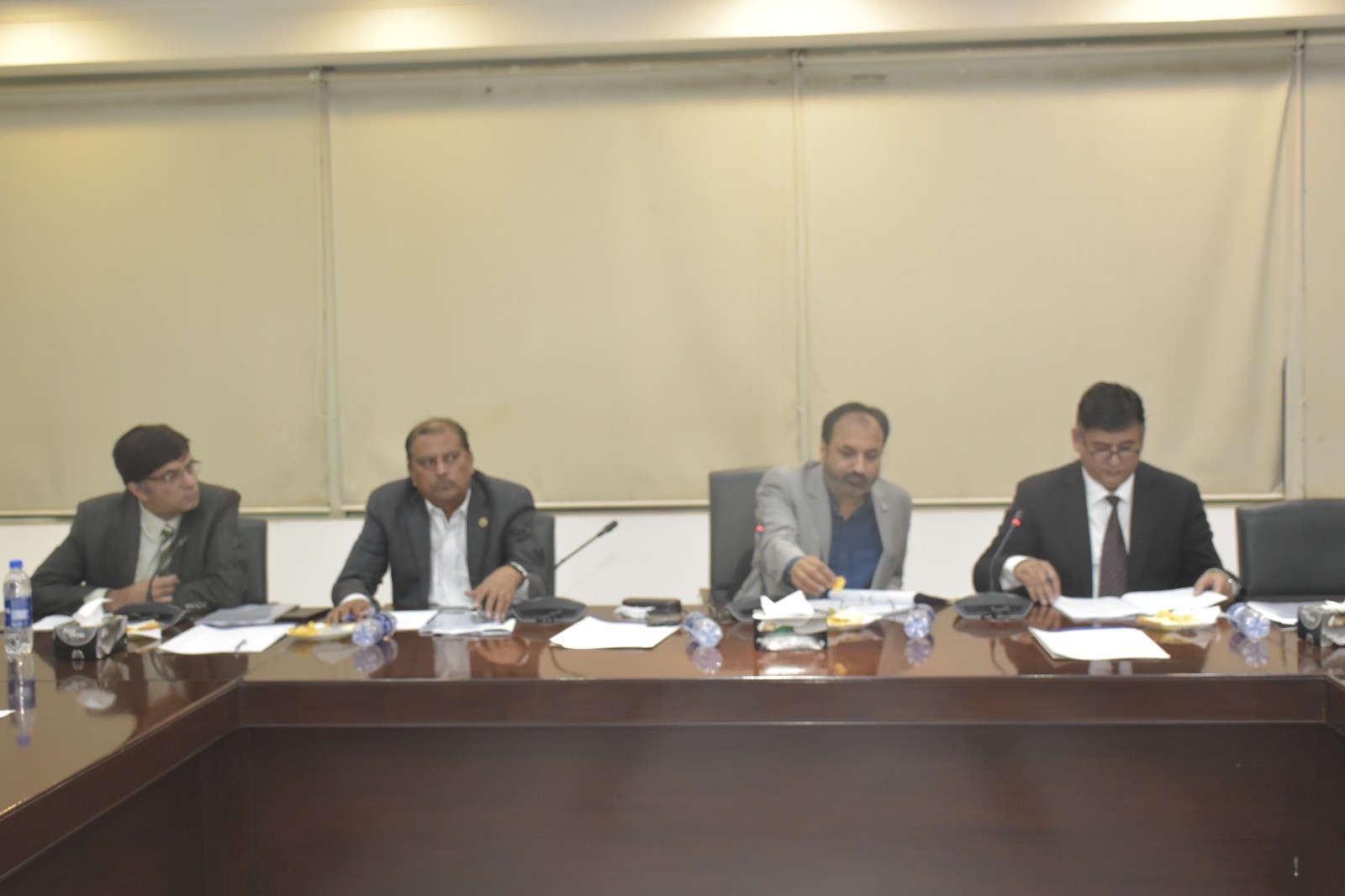 Vice Chancellor UET Prof. Dr. Shahid Munir (TI) is presiding over a meeting with the Campus Construction Committee (CCC).