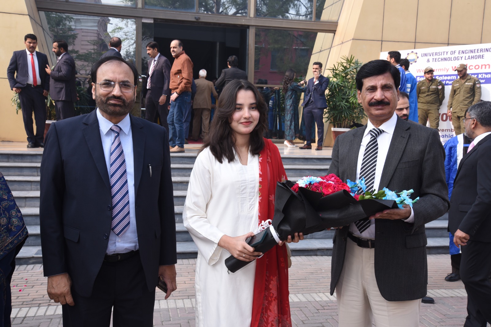 At the 32nd Convocation of UET, Dr. Najaf, Director of NFC Faisalabad, was warmly received.
