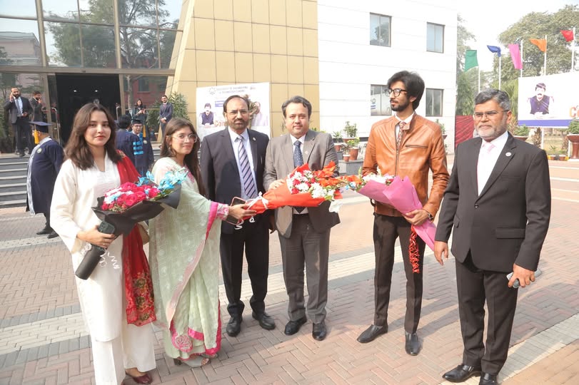 UET’s 32nd Convocation, the Honorary Consul General of the Philippines, Mr. Fahad Al-Sheikh, is being warmly received.