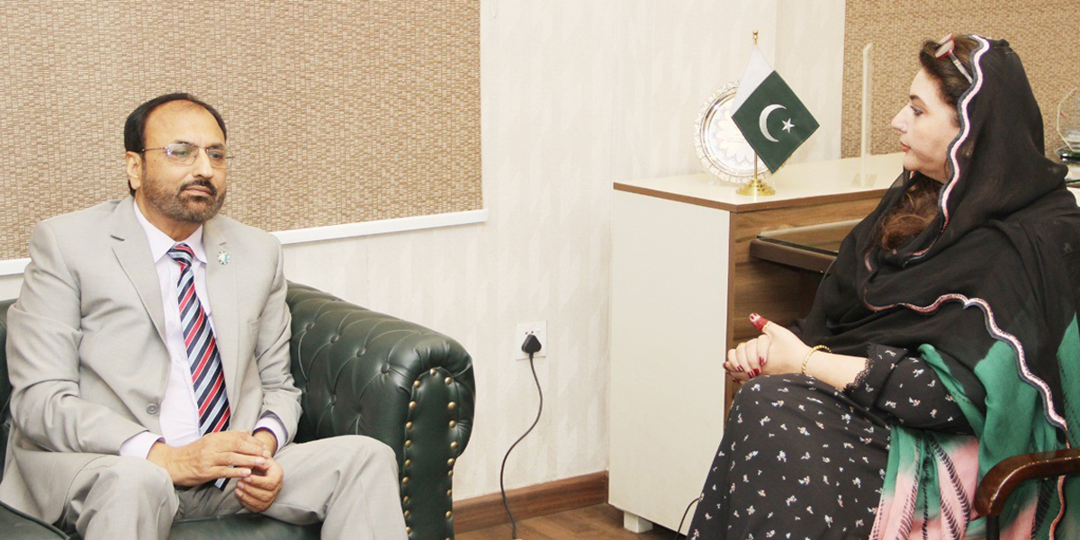 Vice Chancellor  Dr. Shahid Munir, UET Meets Senior Chief , Environment & Climate Change, P&D Board, Ms. Nadia Shafiq