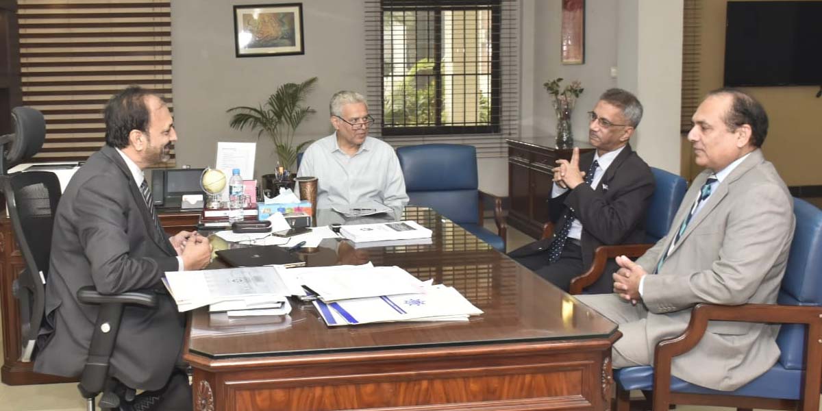 Brigadier (Rtd.) Hamid Raza and Mr. Hammad Ahmed of WAPDA Meet Vice Chancellor Prof. Dr. Shahid Munir at UET