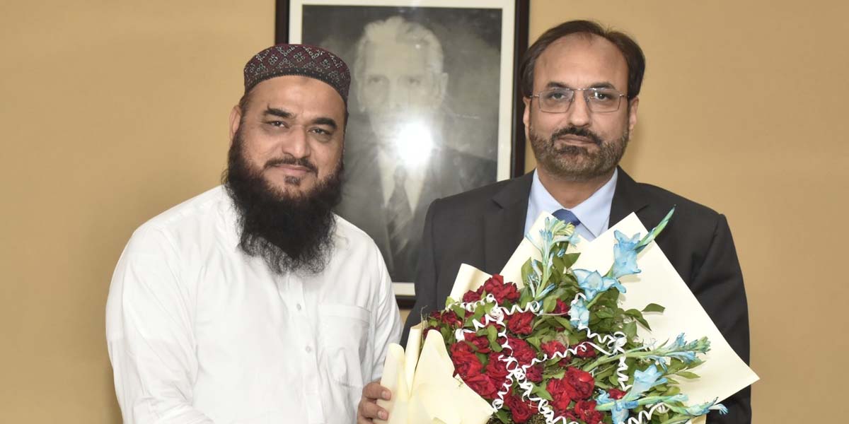 Provincial Peace Committee Member Hafiz Babar Farooq Rahimi Congratulates Vice Chancellor Prof. Dr. Shahid Munir on New Appointment