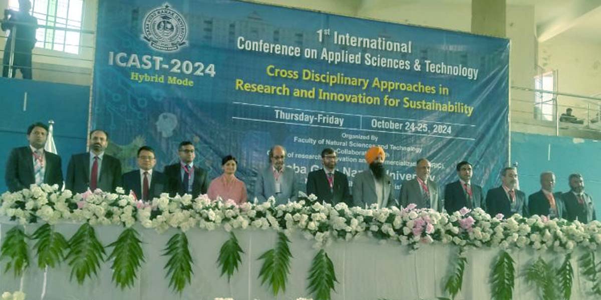 UET Vice Chancellor Joins International Conference on Applied Sciences and Technology for Sustainable Innovation