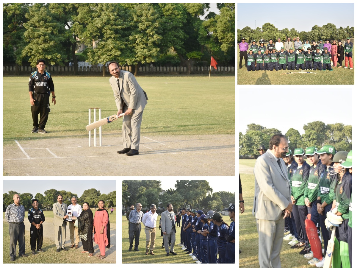 VC UET Prof. Dr. Shahid Munir Meets Teams at Pakistan Inter-Varsity Women Cricket Tournament (1)