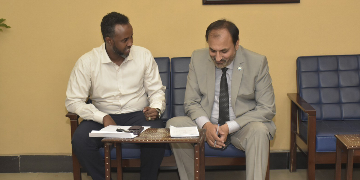 First Secretary of Somalia Embassy in Pakistan,  Meets Vice Chancellor UET Lahore.