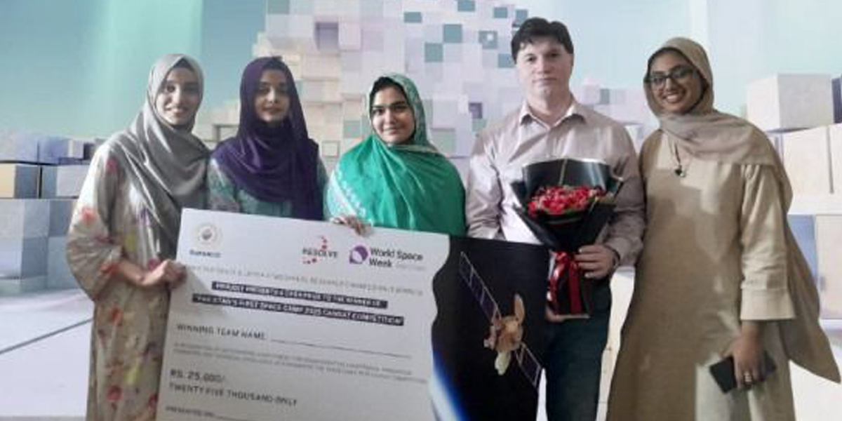 UET New Campus KSK Students Shine at International World Space Week, Securing 3rd Position