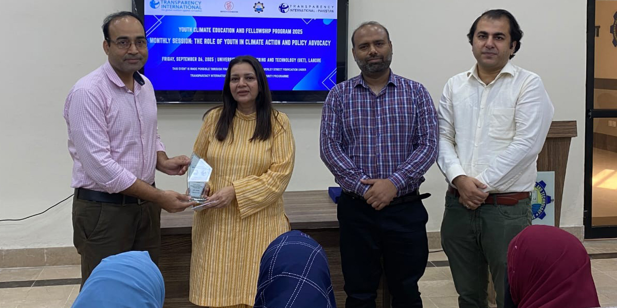 Empowering Youth for Climate Action: UET Lahore & Transparency International Pakistan Organize Awareness Session